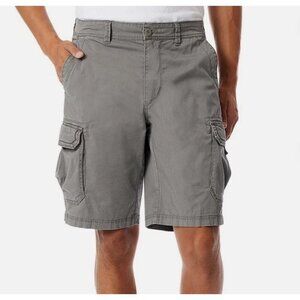 NEW Unionbay Men's Size 36 Cargo Shorts Gray 98% Cotton & 2% Spandex